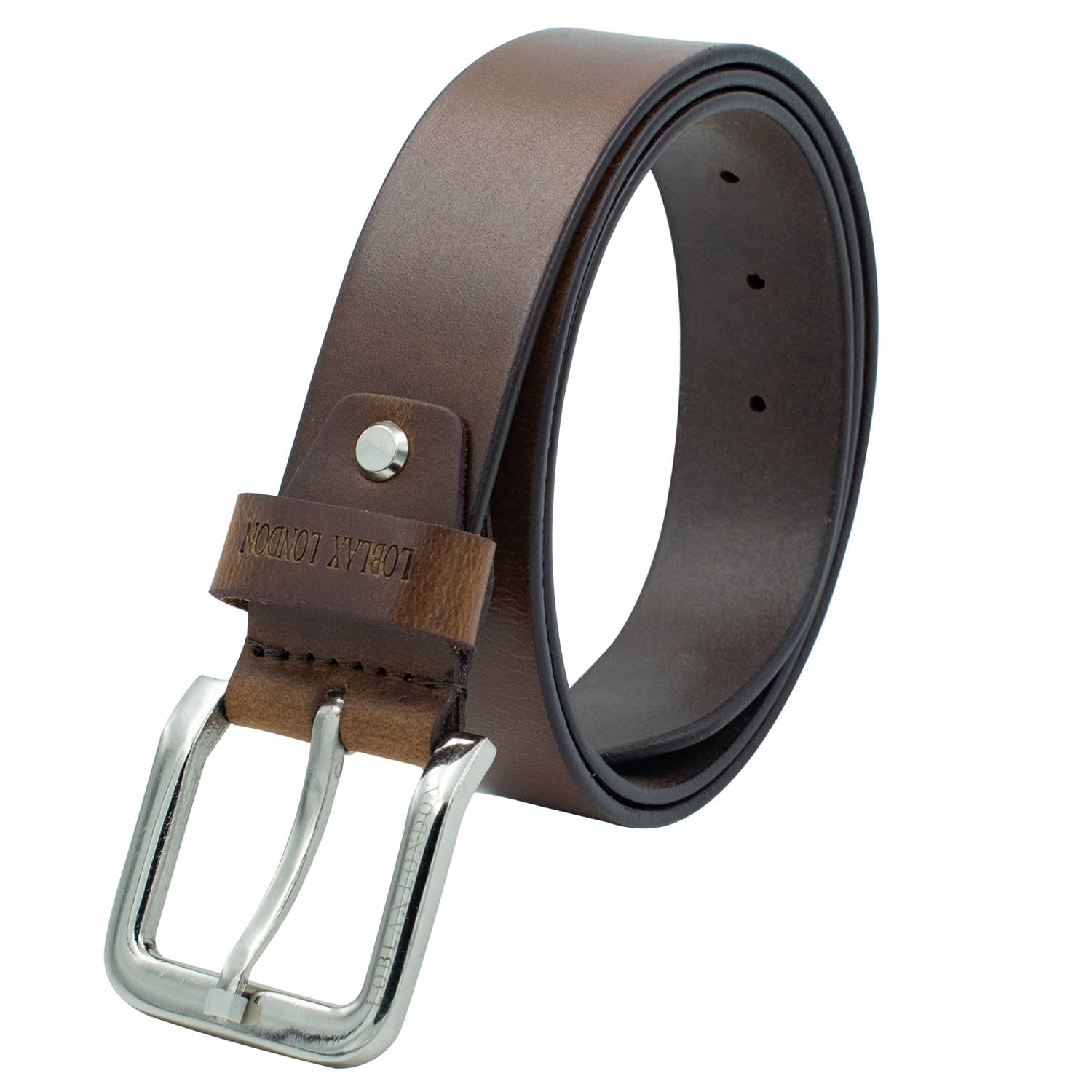     			LOBLAX LONDON - Brown Leather Men's Formal Belt ( Pack of 1 )