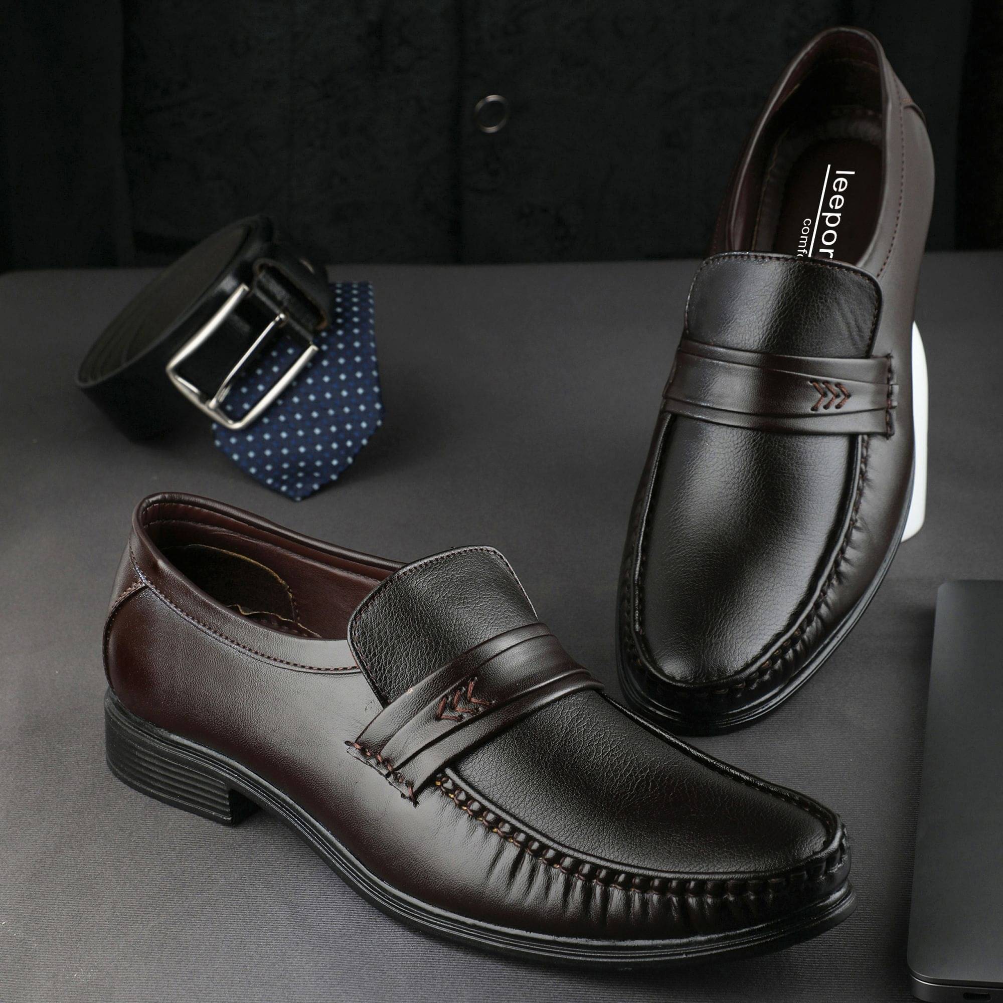     			Leeport - Brown Men's Mocassin Formal Shoes