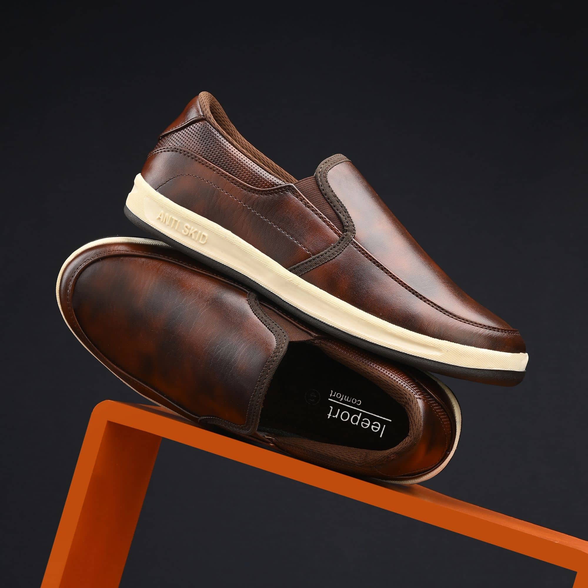 Leeport - Black Men's Slip-on Shoes - Casual Shoes | Buy online on ZillyBuy