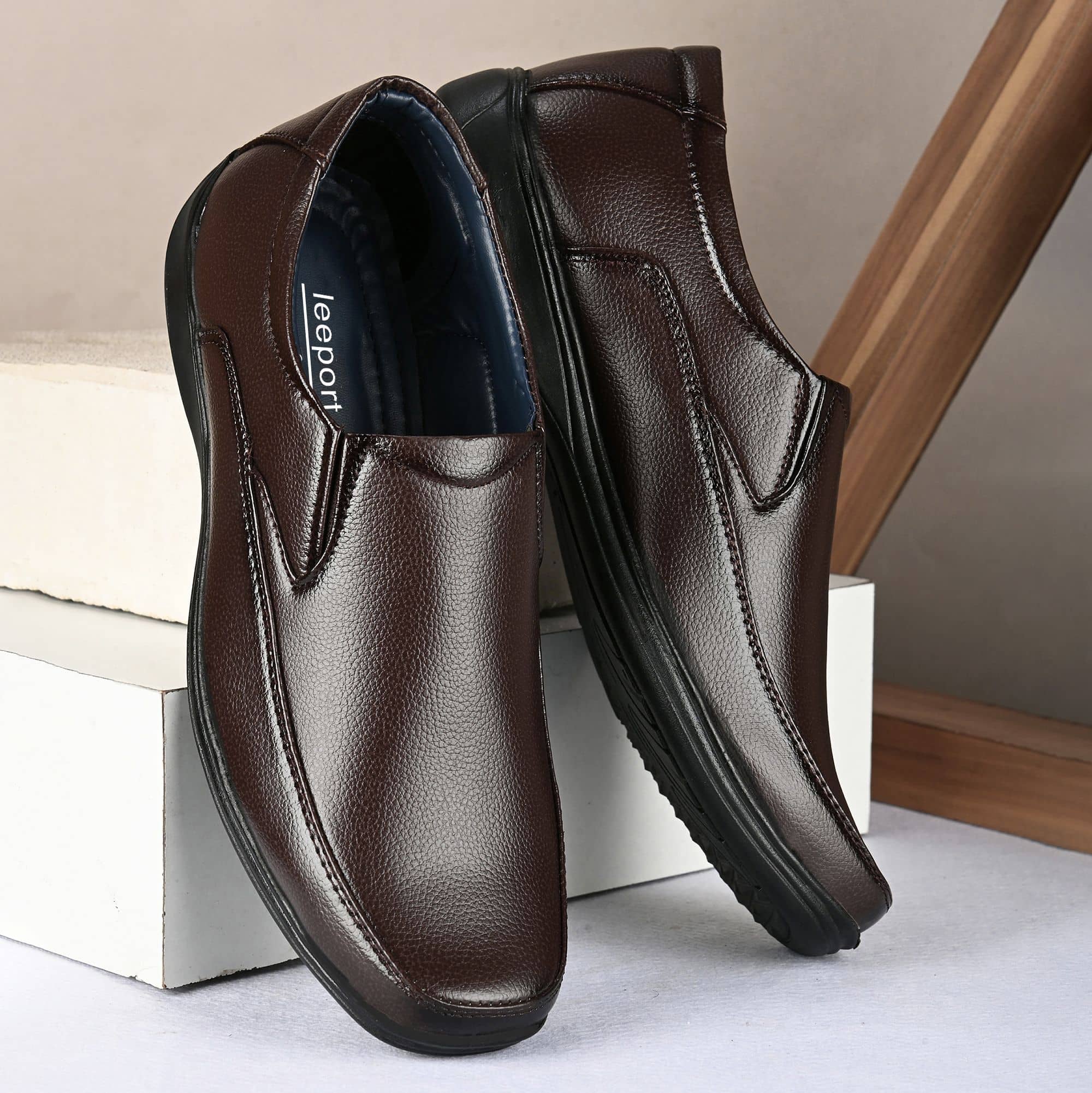 Leeport - Black Men's Slip On Formal Shoes - Formal Shoes | Buy online on ZillyBuy