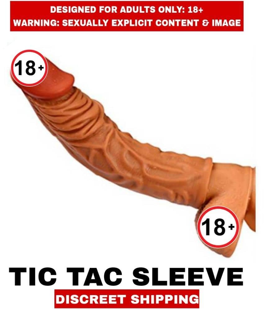 MALE ADULT SEX TOYS PENIS EXTENDER TIC TAC SILICON SINGLE HOLE 2 INCH VEINY STYLE SLEEVE For Men