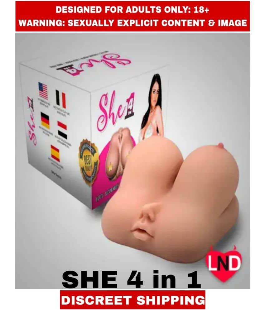 MALE ADULT SEX TOYS SHE 4in1 SMOOTH SILICON DOLL BIG TITS SUCKING MOUTH DEEP PUSST and ANAL HOLE MASTURBATOR For Men