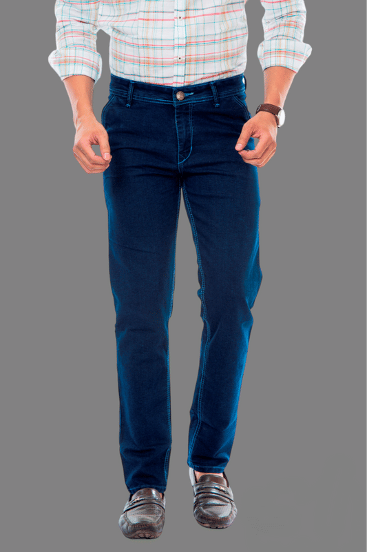 MOUDLIN Slim Fit Basic Men's Jeans - Dark Blue ( Pack of 1 ) - Jeans | Buy online on ZillyBuy