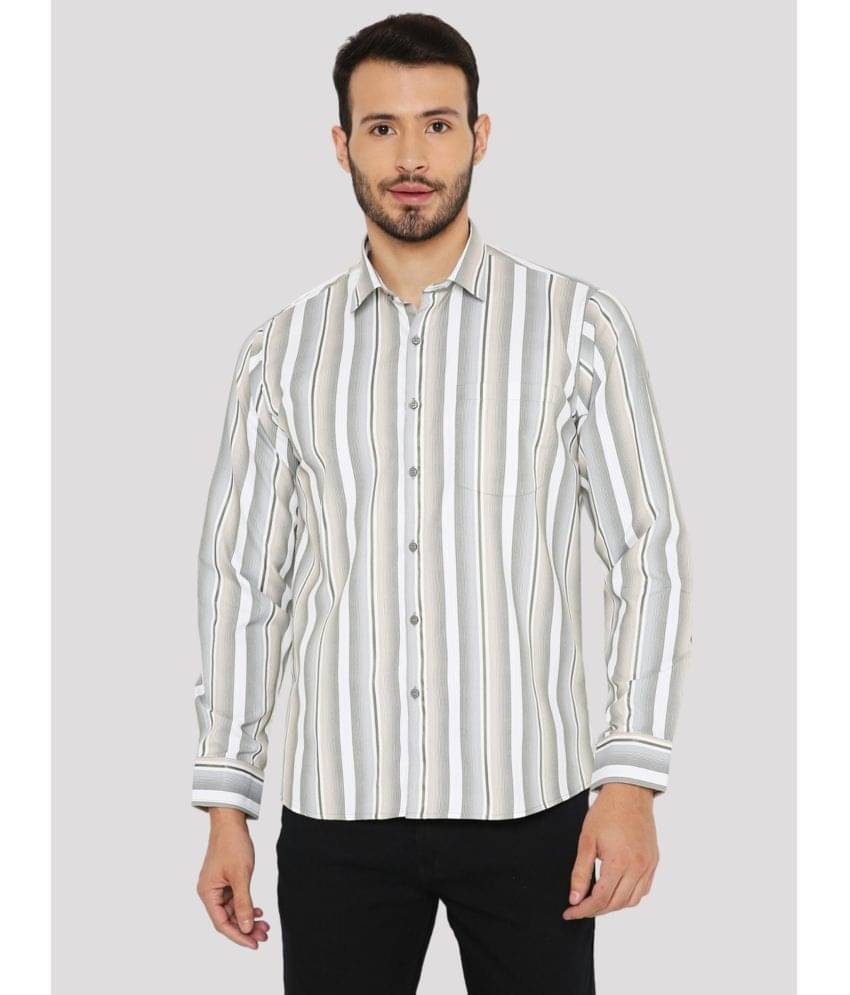 Maharaja Cotton Blend Slim Fit Striped Full Sleeves Men's Casual Shirt - Multicolor ( Pack of 1 ) Maharaja Cotton Blend Slim Fit Striped Full Sleeves Men's Casual Shirt - Multicolor ( Pack of 1 )