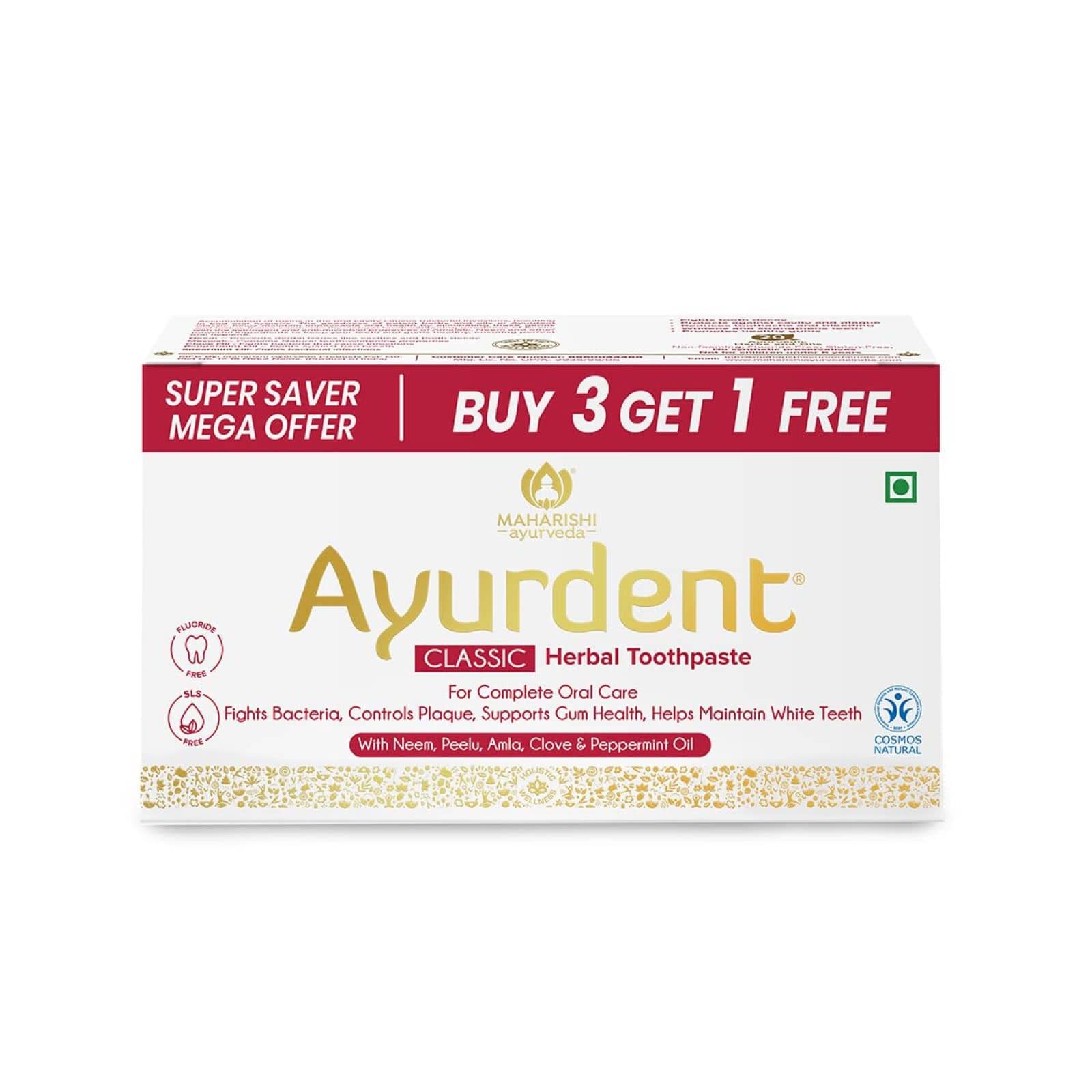 Maharishi Ayurveda Total Health Toothpaste Pack of 4