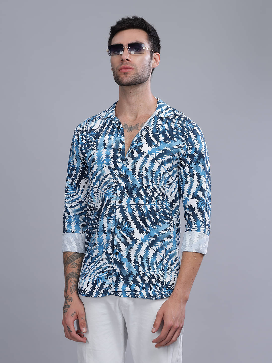 Paul Street Rayon Slim Fit Printed Full Sleeves Men's Casual Shirt - Blue ( Pack of 1 ) Paul Street Rayon Slim Fit Printed Full Sleeves Men's Casual Shirt - Blue ( Pack of 1 )