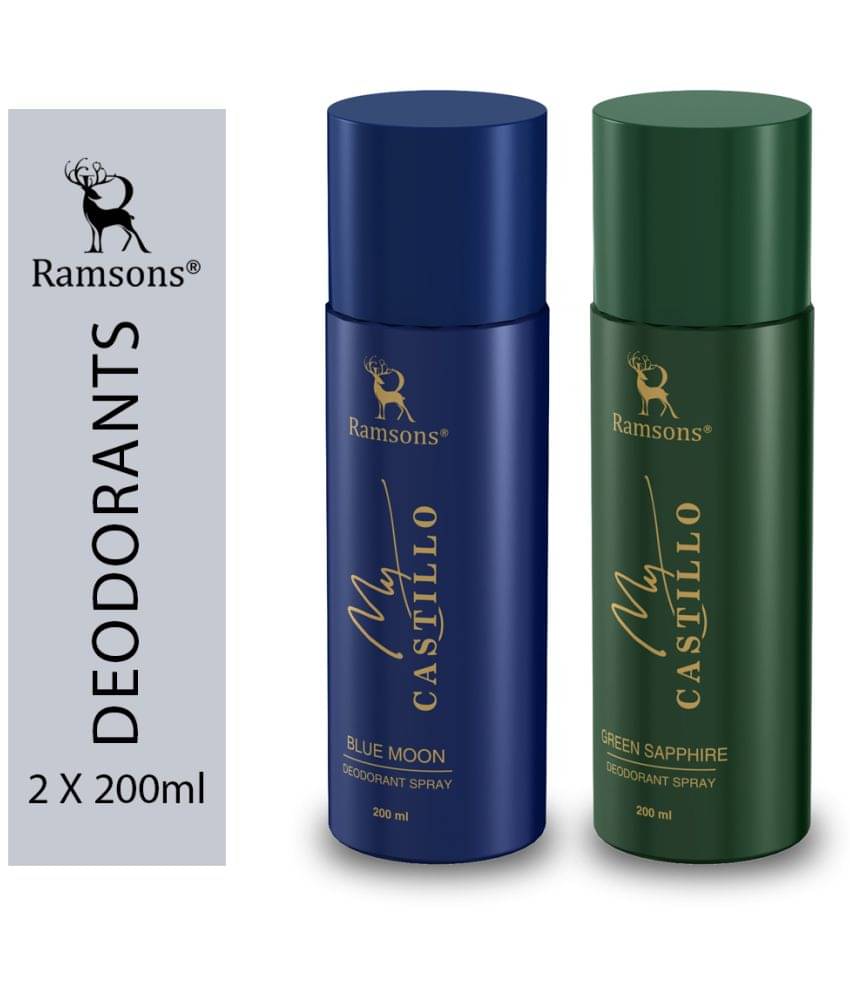     			Ramsons - CASTILLO GREEN SAPPHIRE & CASTILLO BLUE Deo for Unisex 200ml each ( Pack of 2 )