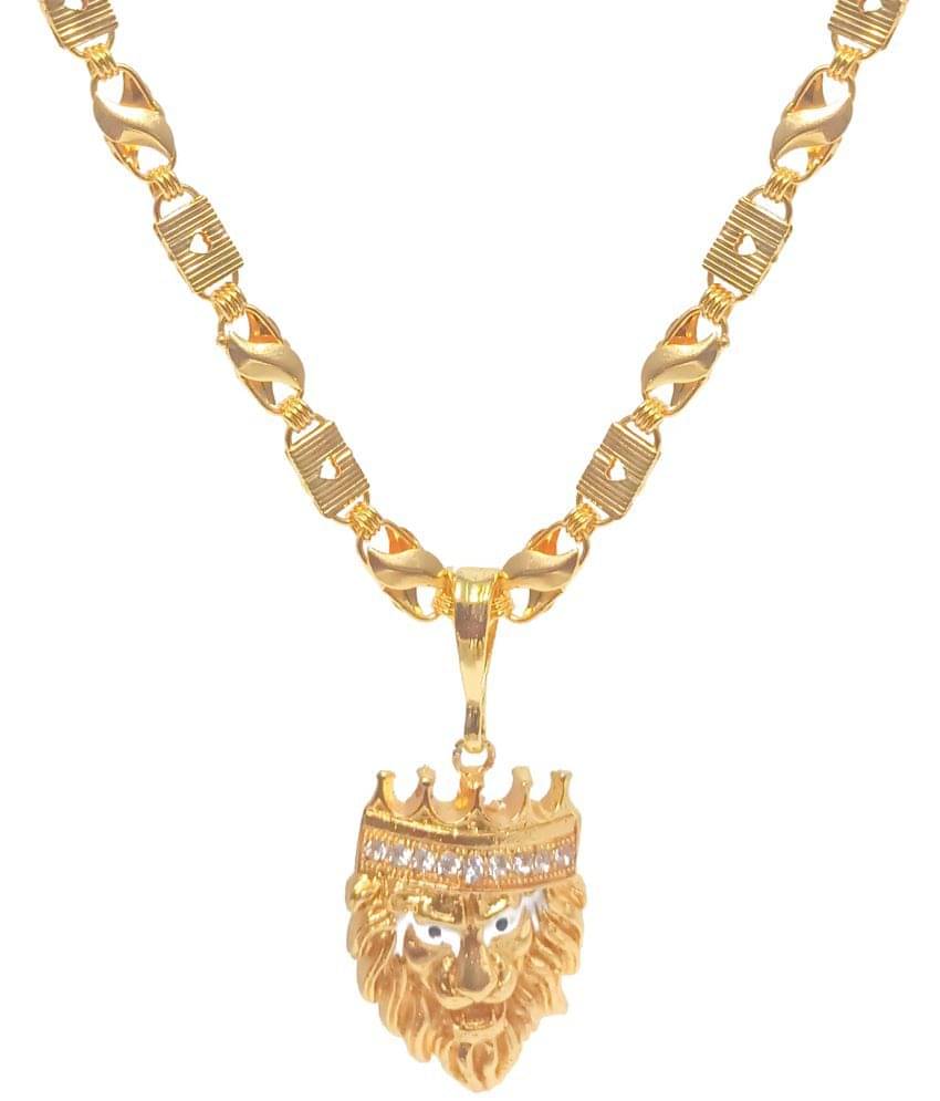 SHANKH-KRIVA - Golden Pendant set ( Pack of 1 ) SHANKH-KRIVA - Golden Pendant set ( Pack of 1 )