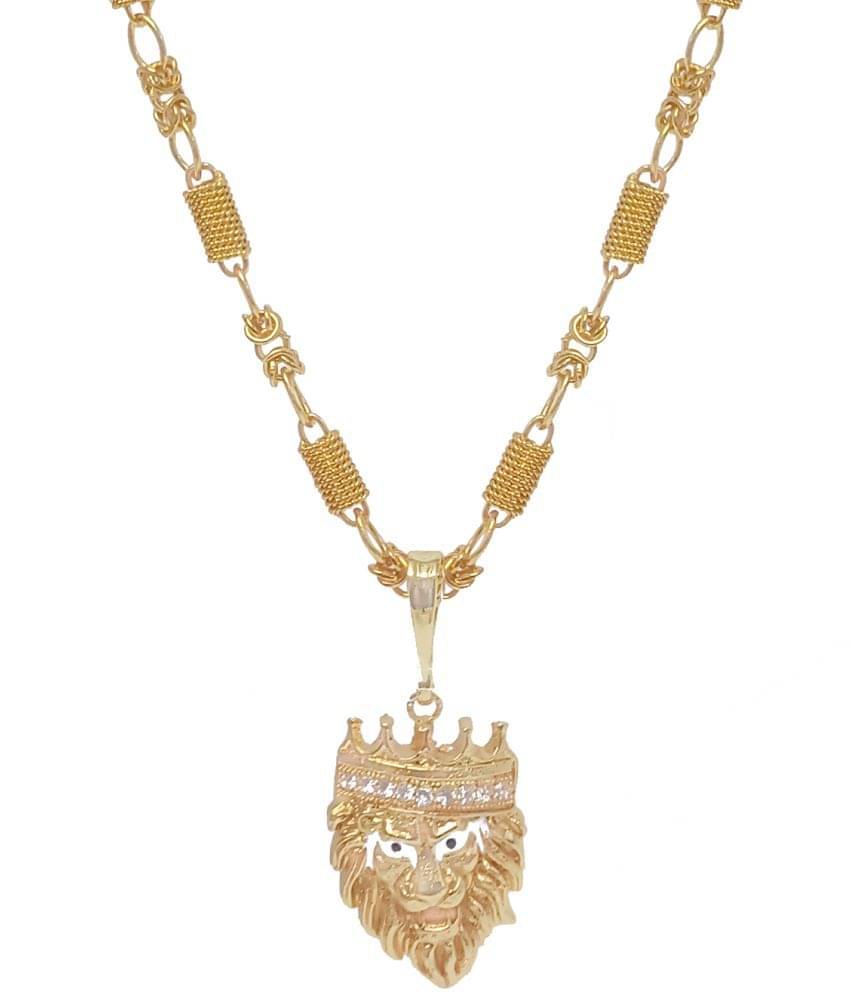     			SHANKH-KRIVA - Golden Pendant set ( Pack of 1 )