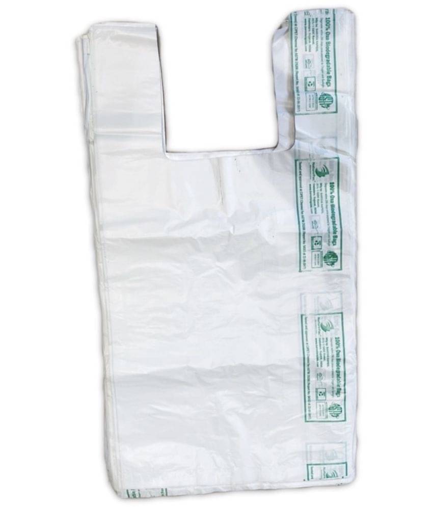     			TUGS - Off White Fabric Biodegradable Carry Bags Pack of 1