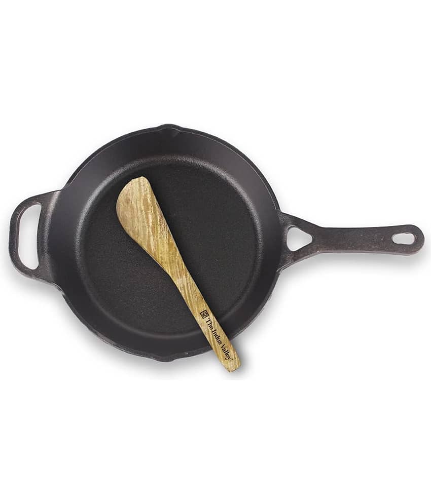The Indus Valley - Fry Pan with Flip Cast Iron No Coating Pan Set 1800 ml ( Pack of 2 ) - Cookware | Buy online on ZillyBuy