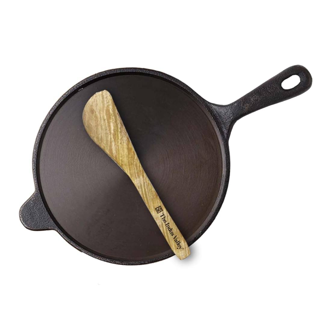     			The Indus Valley - Tawa with Flip Cast Iron No Coating Pan Set 0 ml ( Pack of 2 )