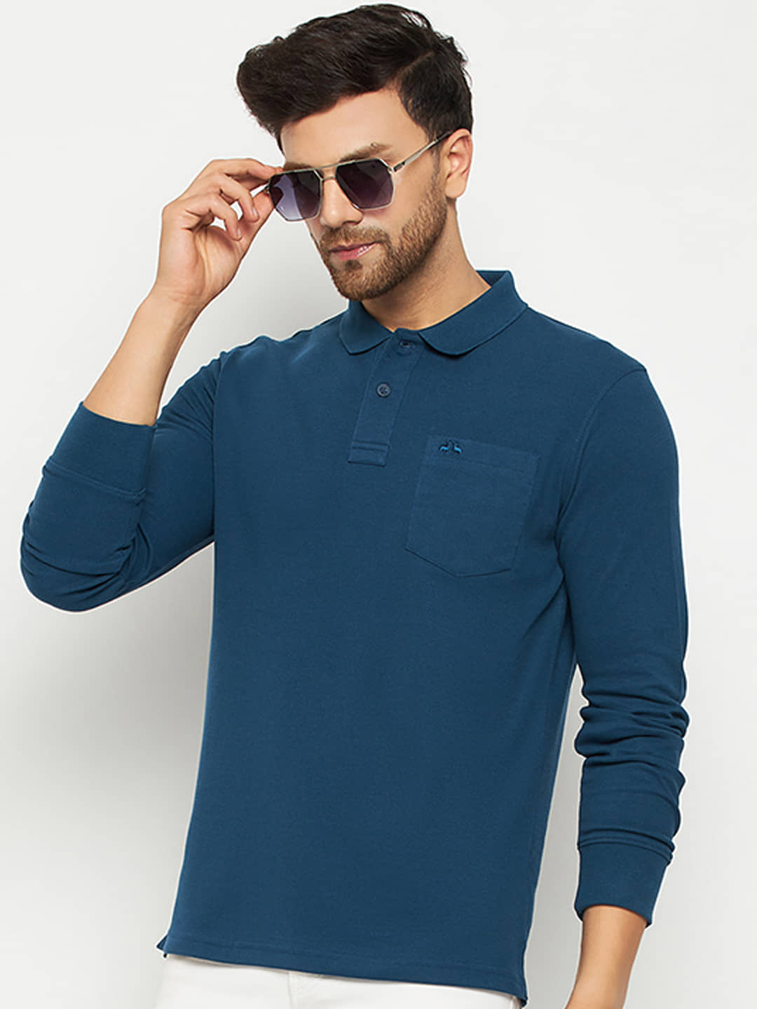 98 Degree North Pack of 1 Cotton Blend Regular Fit Solid Full Sleeves Men's Polo T Shirt ( Maroon )