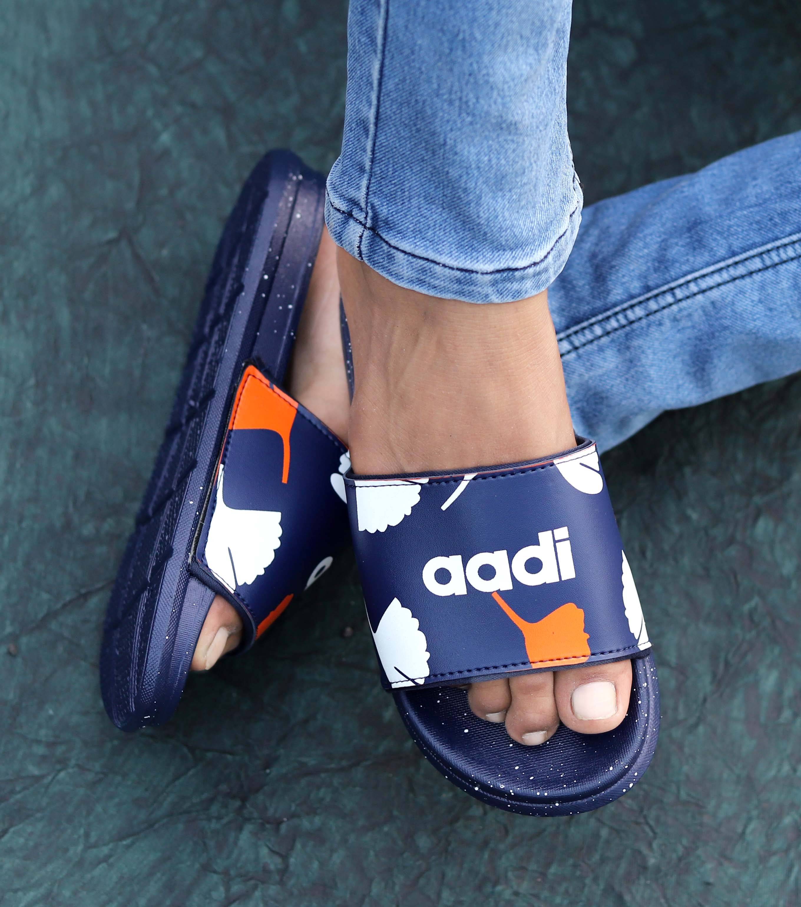     			Aadi - Blue Men's Slide Flip Flop
