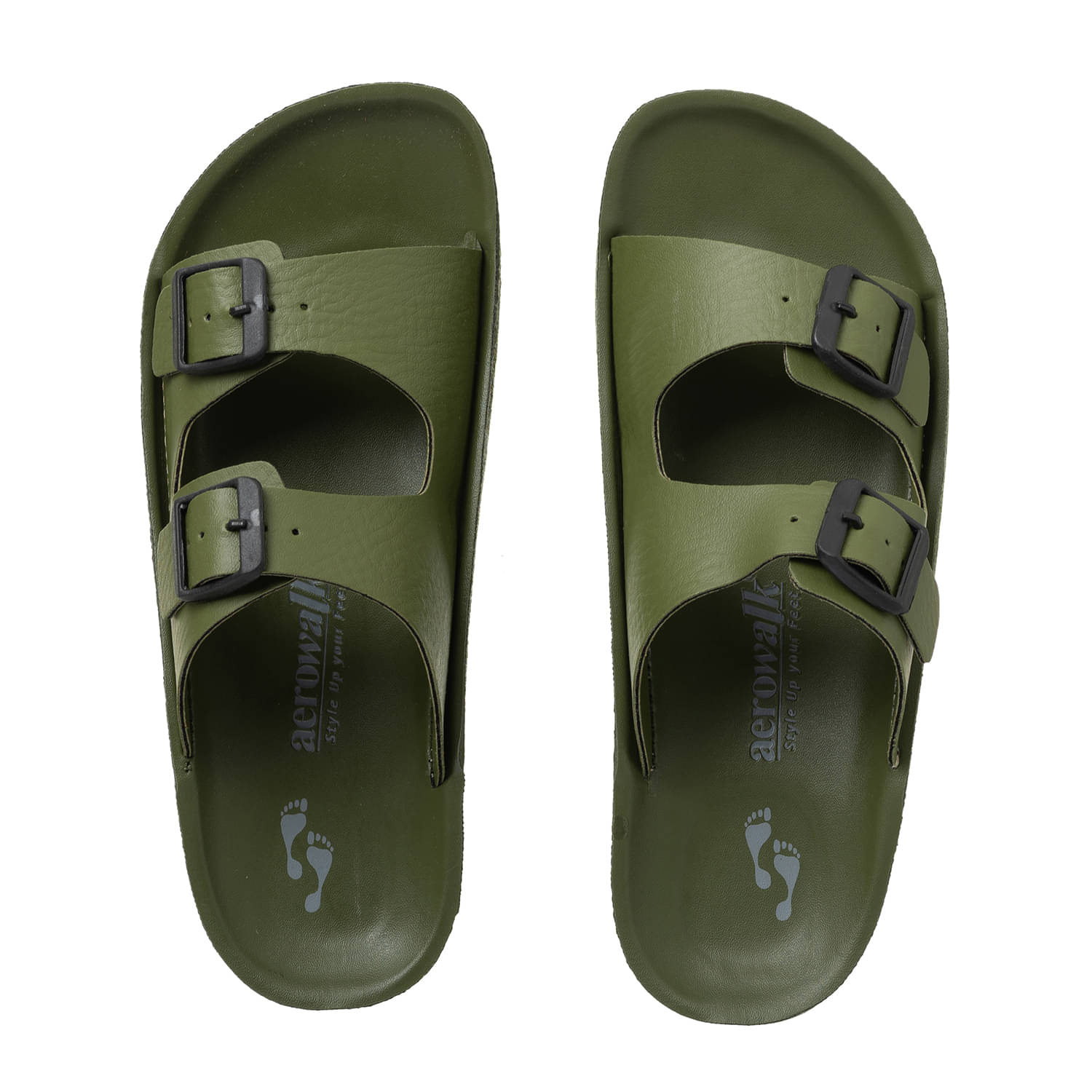     			Aerowalk Olive Men's Leather Slipper