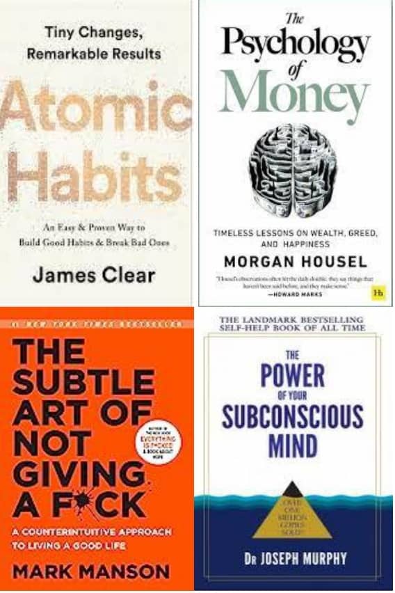 Atomic Habits + The Psychology of Money + The Subtle Art + The Power of your Subconscious Mind - Stationery | Buy online on ZillyBuy