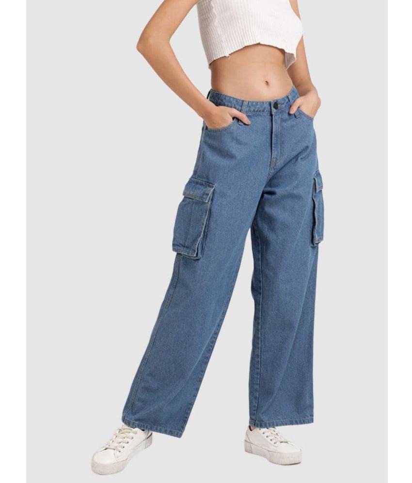     			Bene Kleed - Light Blue Cotton Wide Leg Women's Jeans ( Pack of 1 )