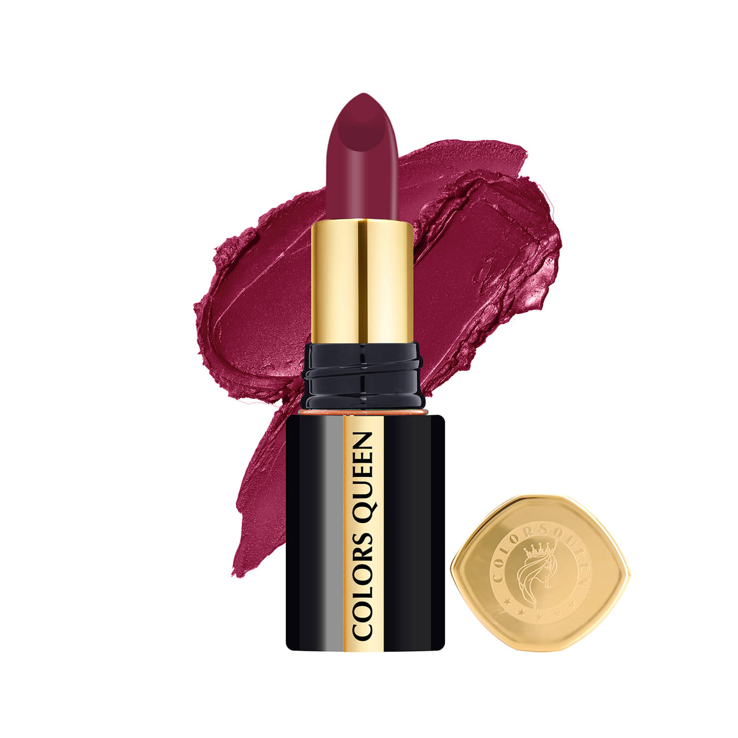     			Colors Queen Luxury Matte Non Transfer Highly Pigmented Lipstick 4g, Cranberry (Shade - 07)
