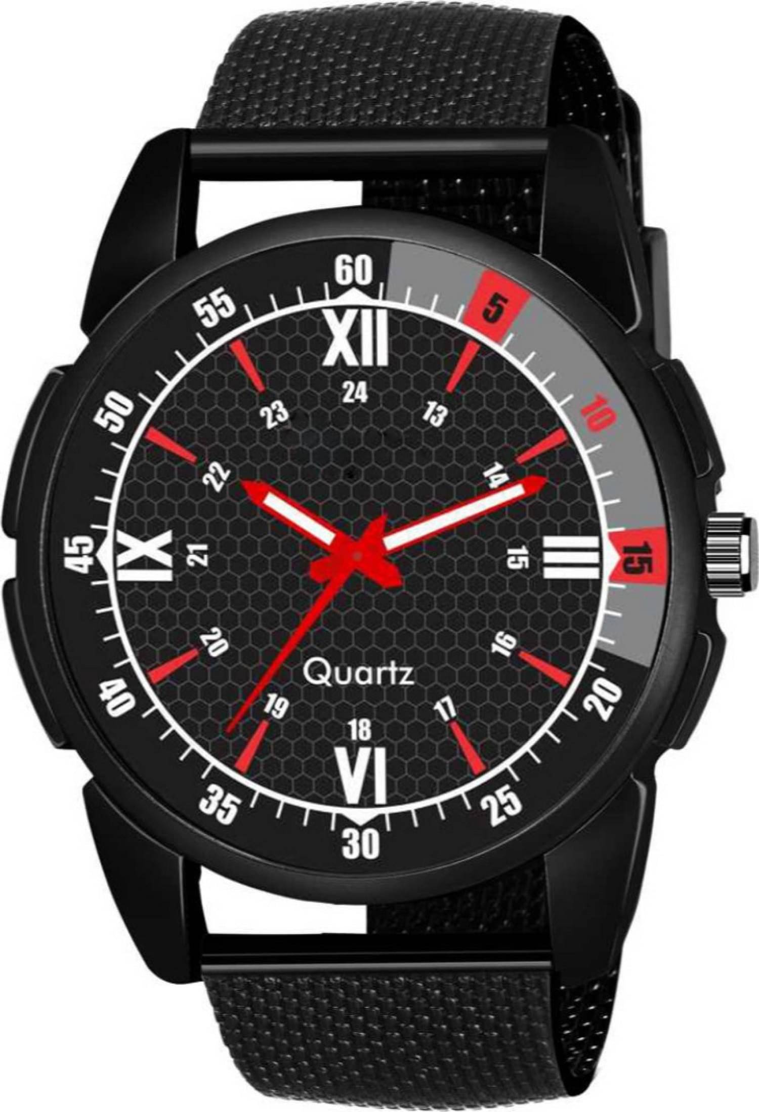     			EMPERO - Black PU Analog Men's Watch