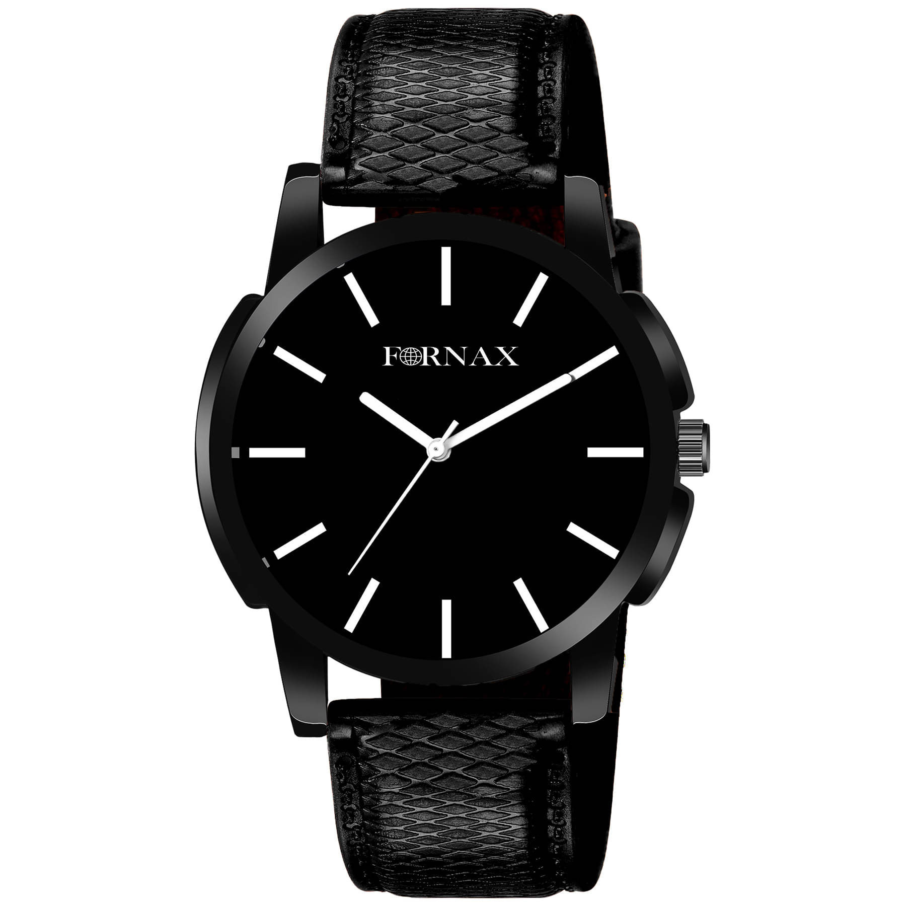     			FORNAX - Black Silicon Analog Men's Watch