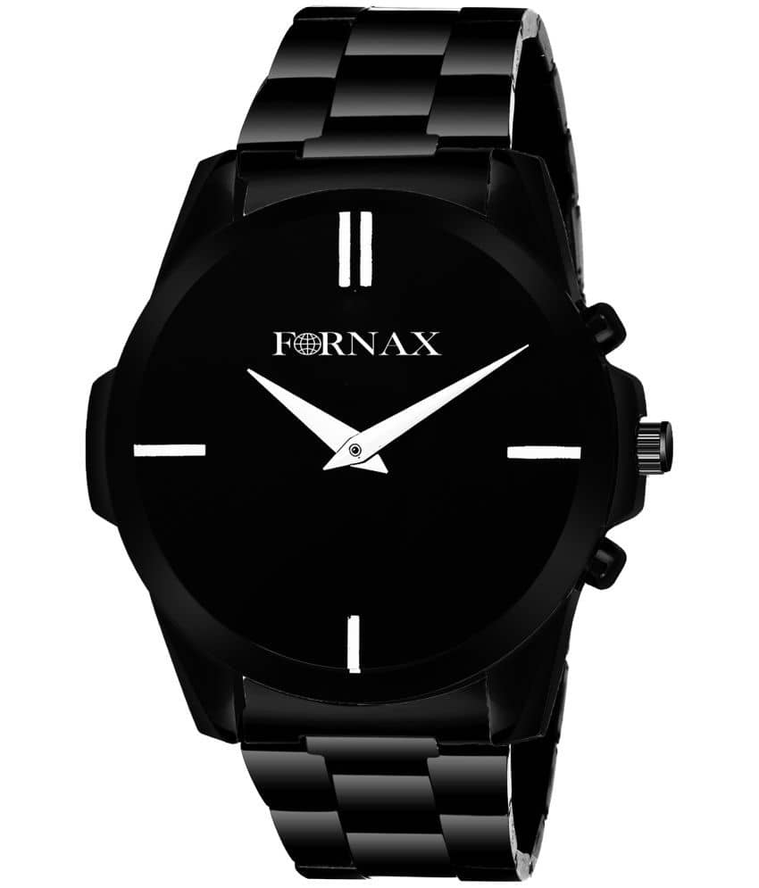 FORNAX - Black Stainless Steel Analog Men's Watch
