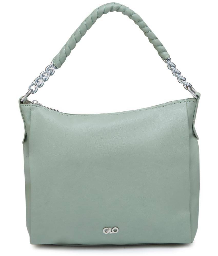     			Globus - Green PU Hobo Bag
