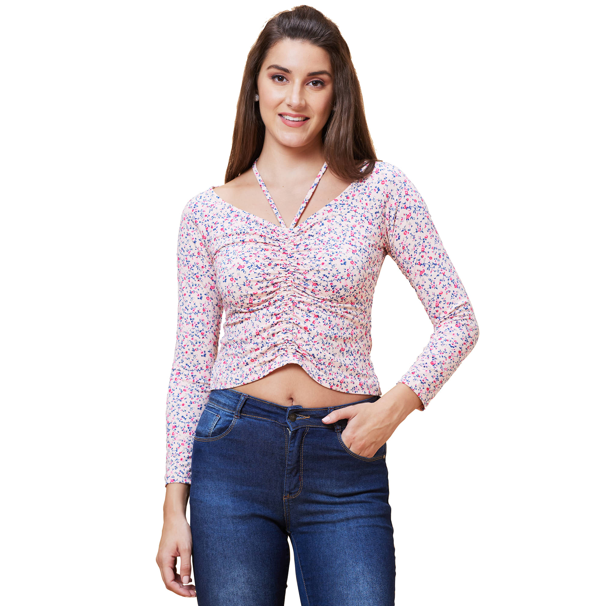 Globus - Pink Cotton Women's Crop Top ( Pack of 1 )     			Globus - Pink Cotton Women's Crop Top ( Pack of 1 )