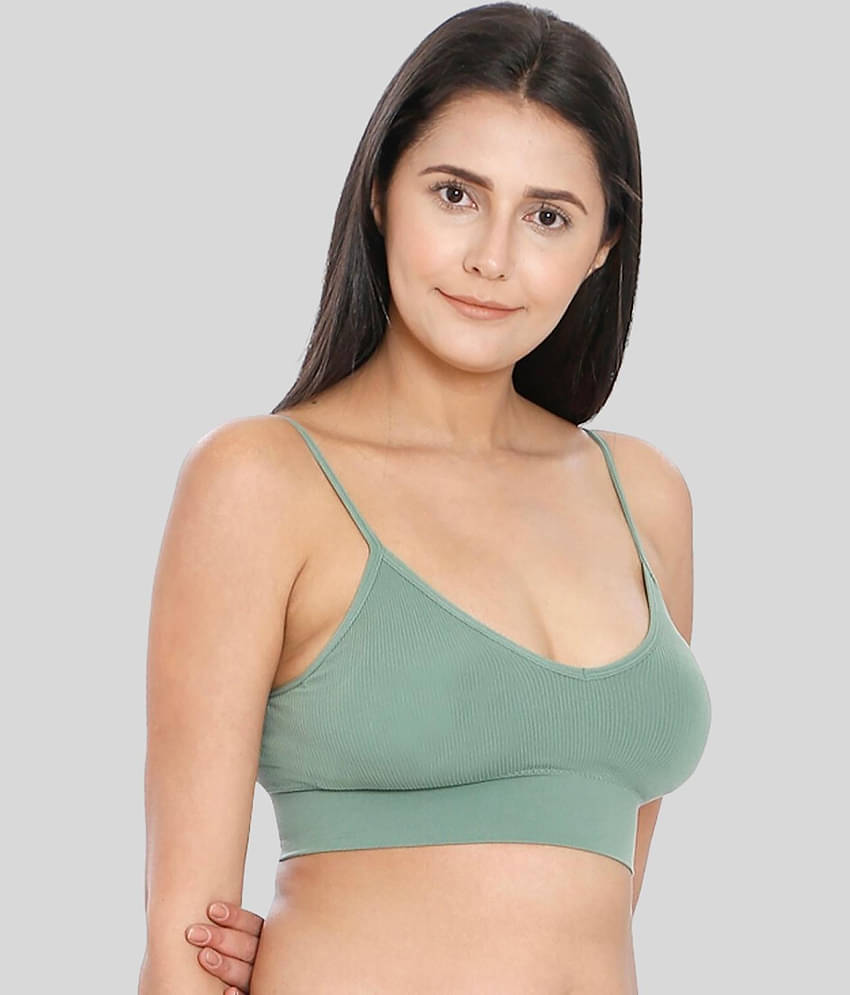 ILRASO - Red Cotton Blend Removable Padding Women's Sports Bra ( Pack of 1 )