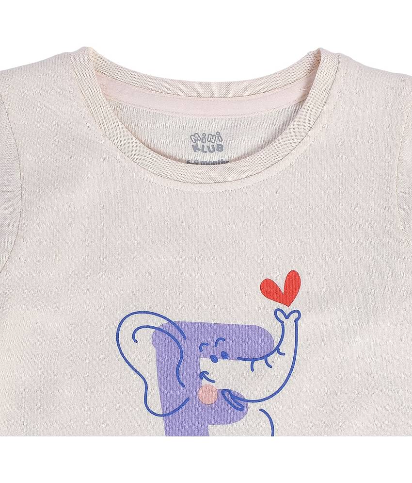 MINI KLUB Pack of 3 Baby Girls Cotton Blend Top ( Beige )