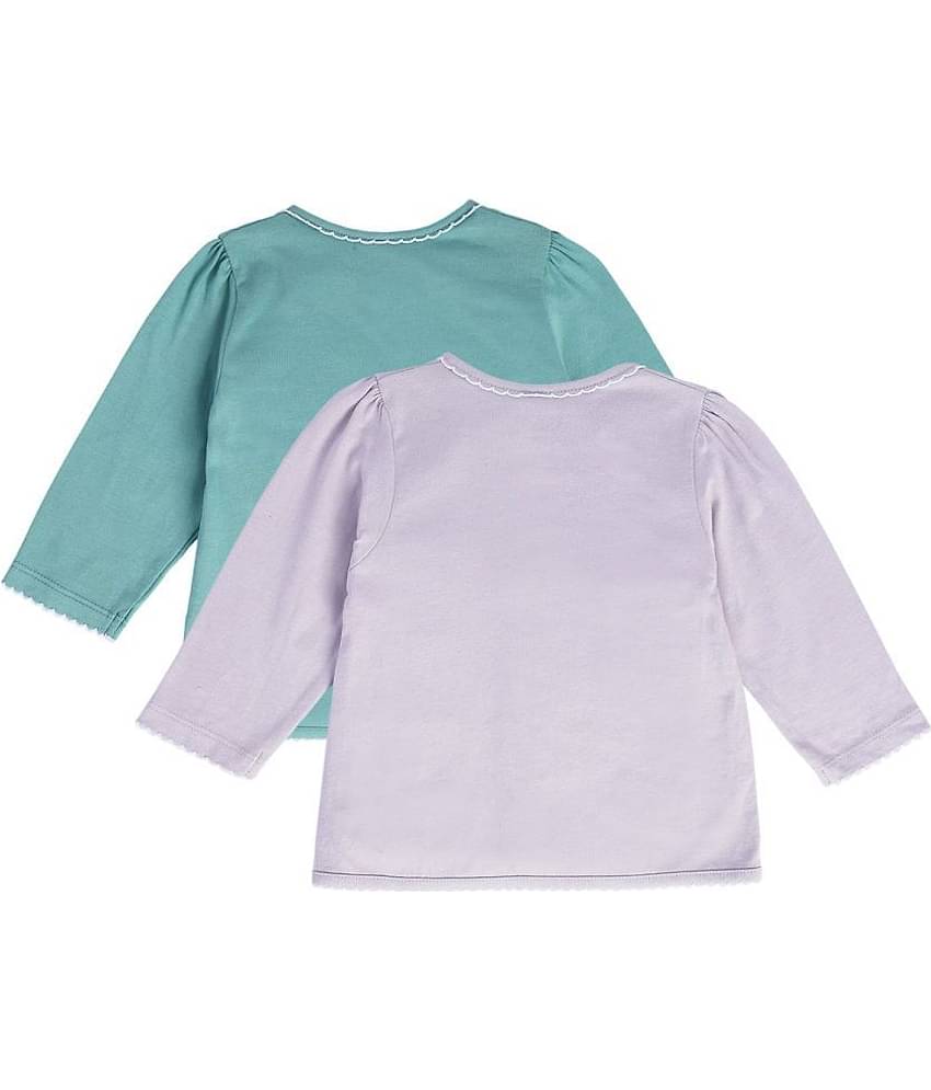 MINI KLUB Pack of 2 Baby Girls Cotton Blend Top ( Purple )