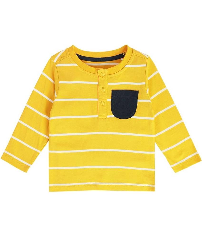 MINI KLUB Pack of 1 Baby Boys Cotton Blend T-Shirt ( Yellow )