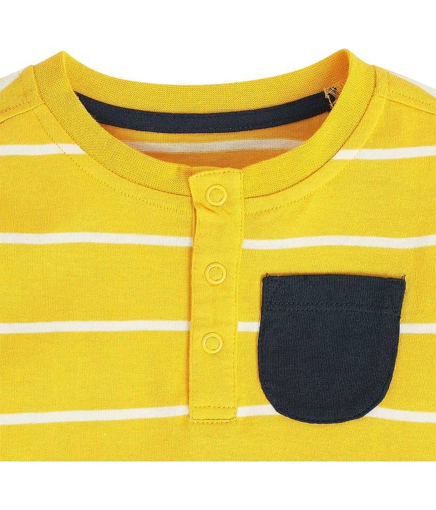 MINI KLUB Pack of 1 Baby Boys Cotton Blend T-Shirt ( Yellow )
