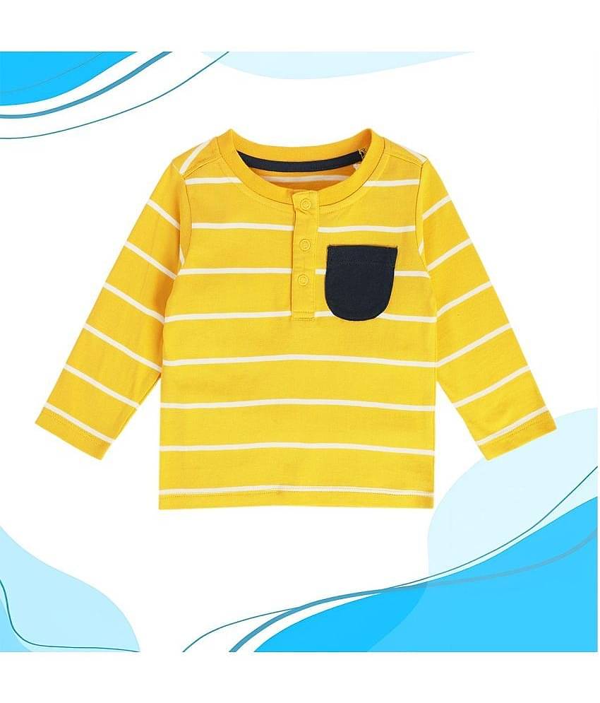 MINI KLUB Pack of 1 Baby Boys Cotton Blend T-Shirt ( Yellow )