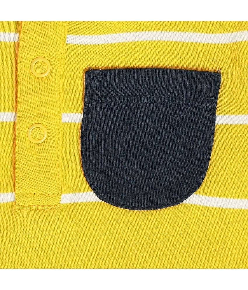 MINI KLUB Pack of 1 Baby Boys Cotton Blend T-Shirt ( Yellow )