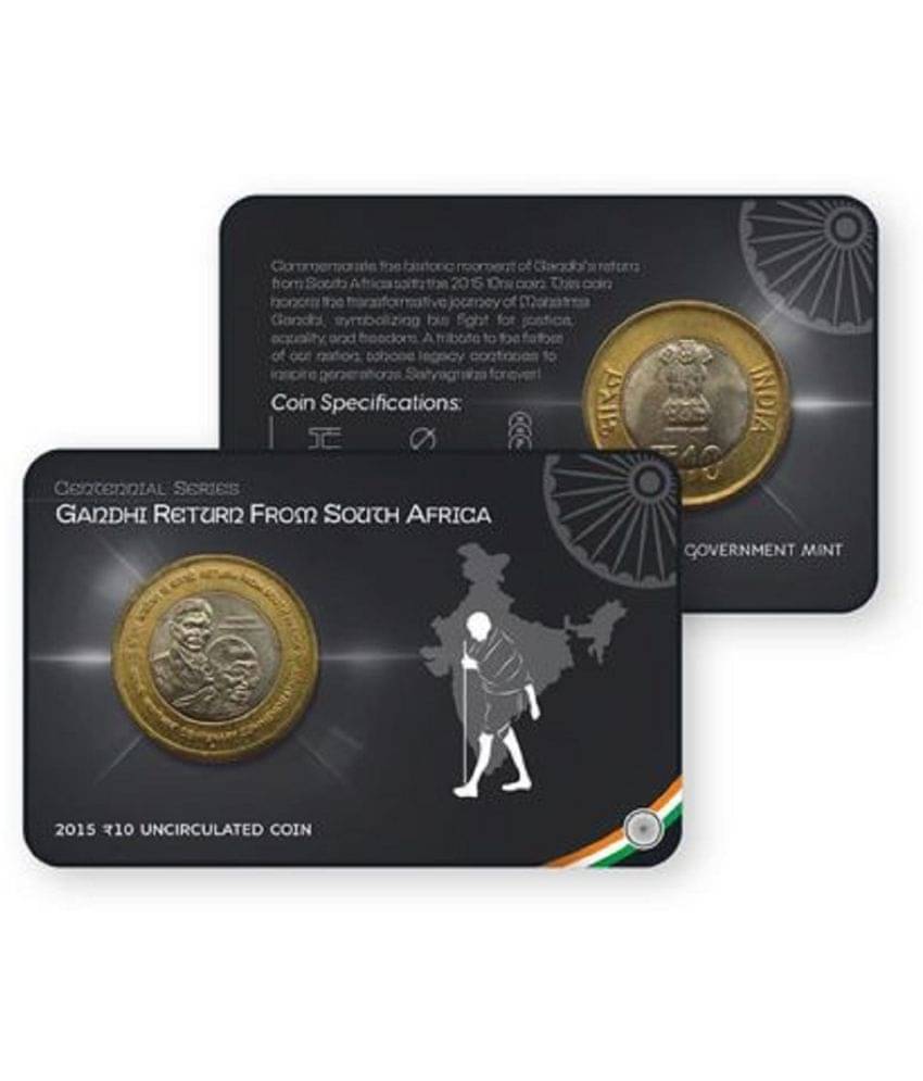     			Rs.10 GANDHI RETURN Commemorative Coin Card – Special Edition