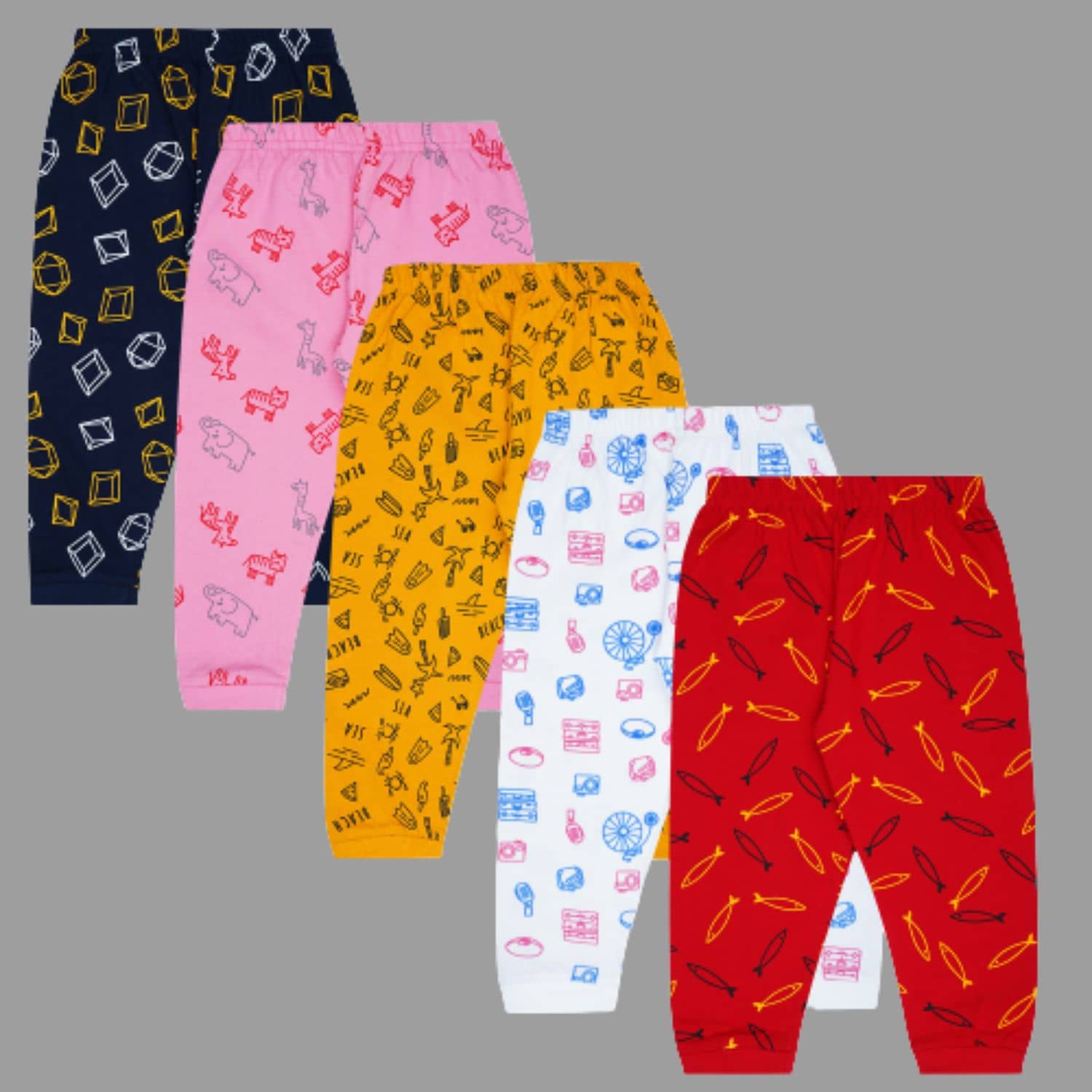 Santee Pack of 5 Boys Cotton Trackpant ( Multicolor ) - Track Pants | Buy online on ZillyBuy
