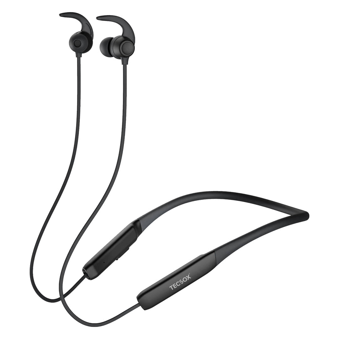 Tecsox Tecband Neo200 In Ear Bluetooth Earphone 30 Hours Playback Bluetooth IPX4(Splash Proof) Powerfull Bass Neckband-Bluetooth Headphone V 5.1 Black Tecsox Tecband Neo200 In Ear Bluetooth Earphone 30 Hours Playback Bluetooth IPX4(Splash Proof) Powerfull Bass Neckband-Bluetooth Headphone V 5.1 Black