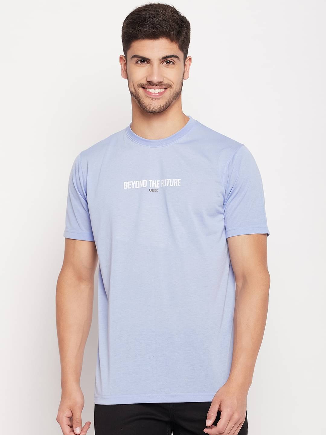 UBX Pack of 1 Cotton Regular Fit Men's T-Shirt ( Sky Blue )     			UBX Pack of 1 Cotton Regular Fit Men's T-Shirt ( Sky Blue )