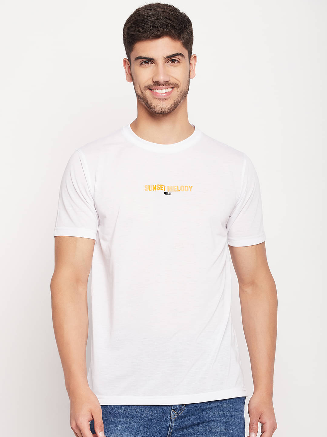     			UBX Pack of 1 Cotton Regular Fit Men's T-Shirt ( White )