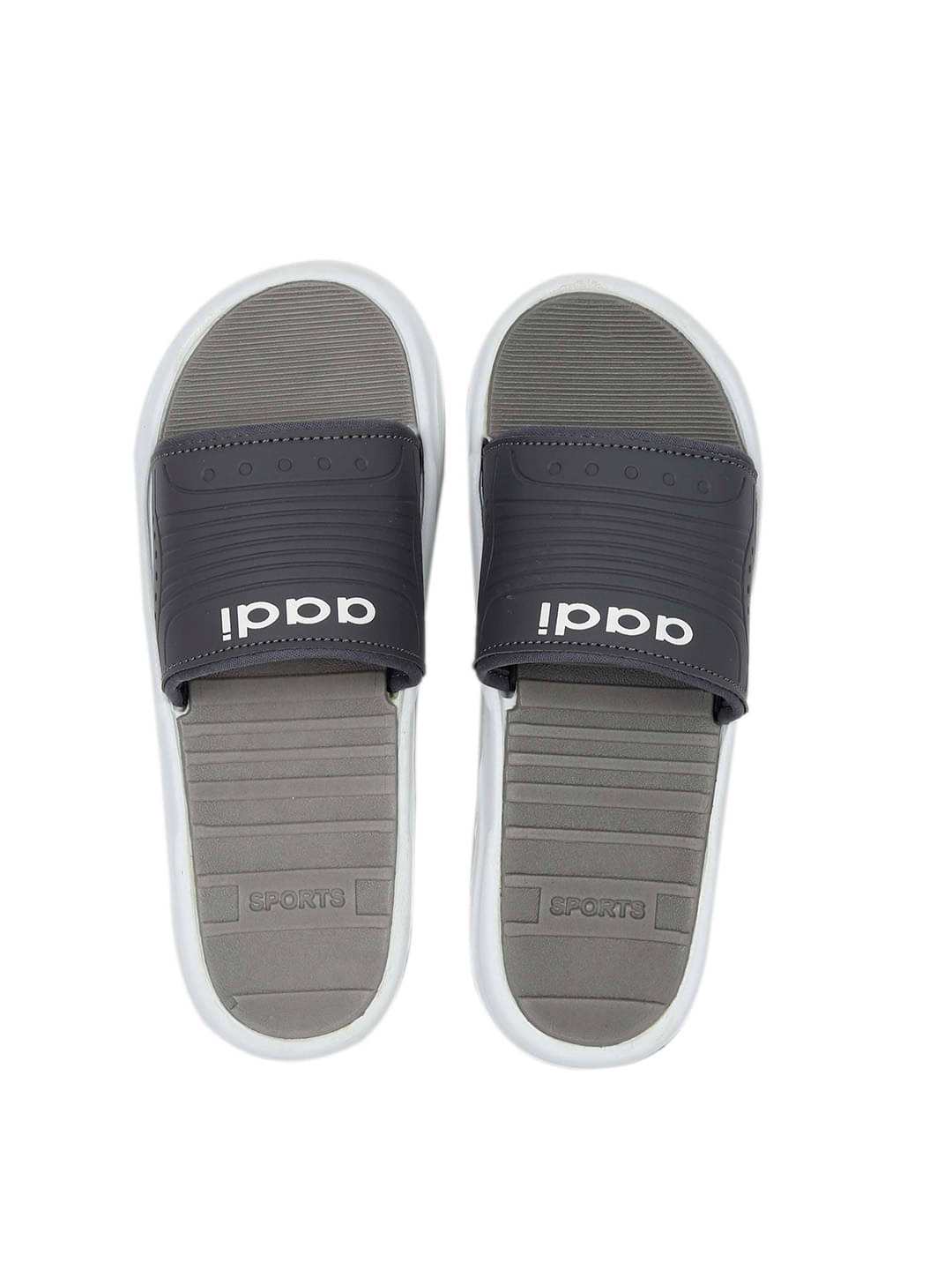     			Aadi - Grey Men's Slide Flip Flop
