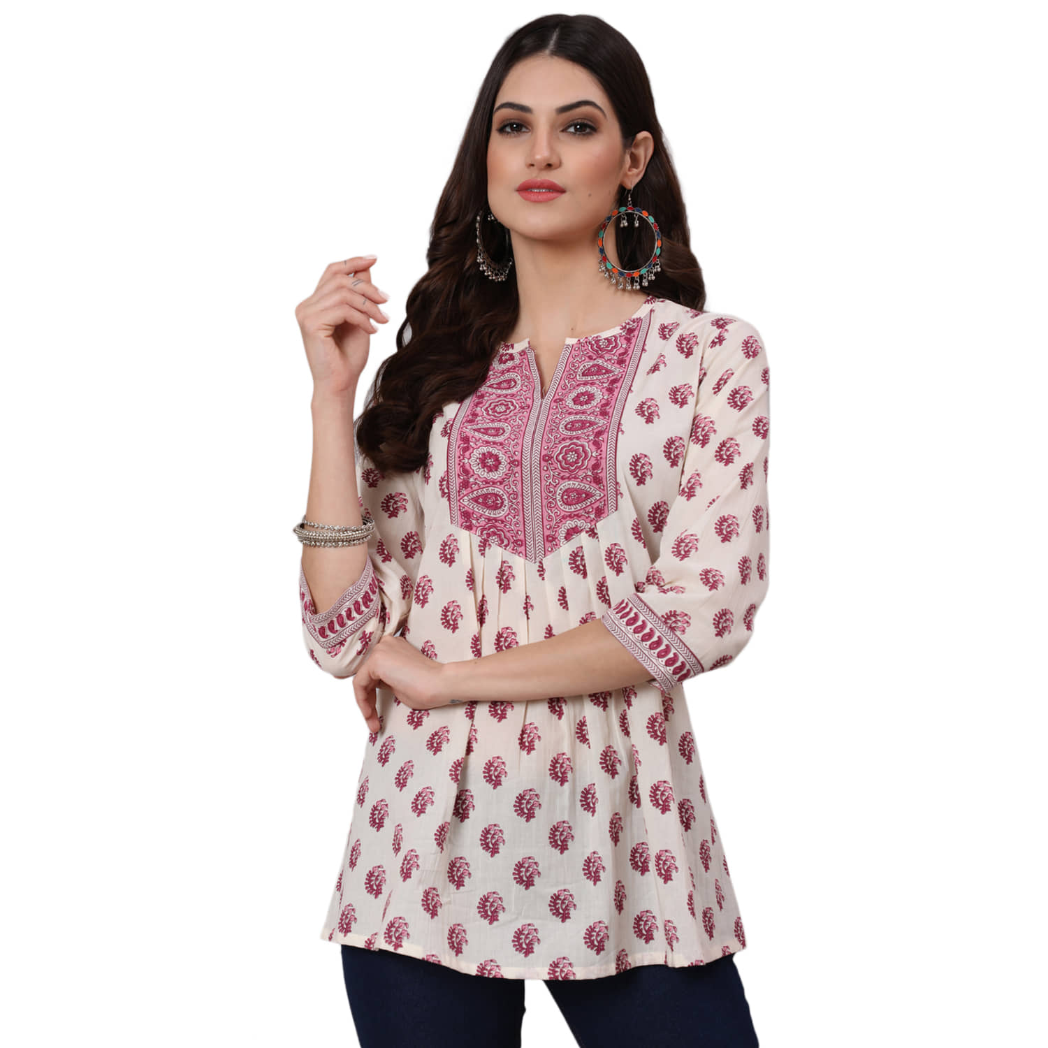 Cotton Short Kurti For Women (Pack of 1) - Kurtis, Tunics | Buy online on ZillyBuy