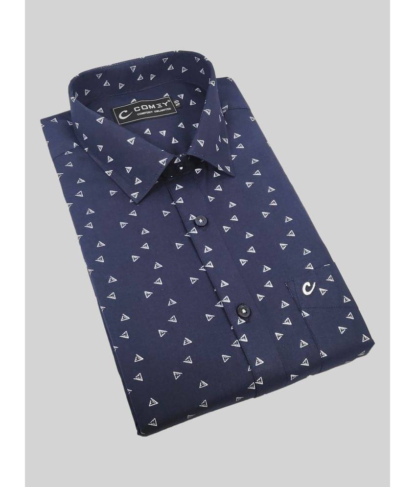     			Comey 100% Cotton Regular Fit Printed Full Sleeves Men's Casual Shirt - Blue ( Pack of 1 )