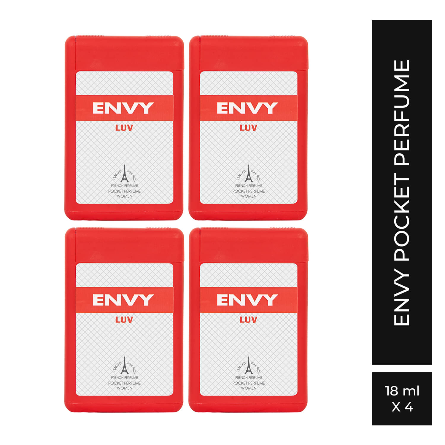 Envy - Luv Pocket Perfume for Women - 18ML Each (Pack of 4) Envy - Luv Pocket Perfume for Women - 18ML Each (Pack of 4)