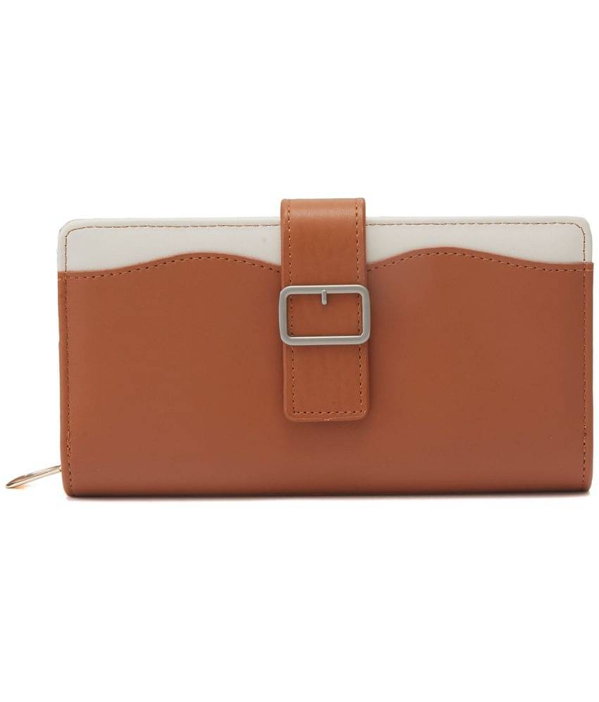     			Globus - PU White Women's Zip Around Wallet ( Pack of 1 )