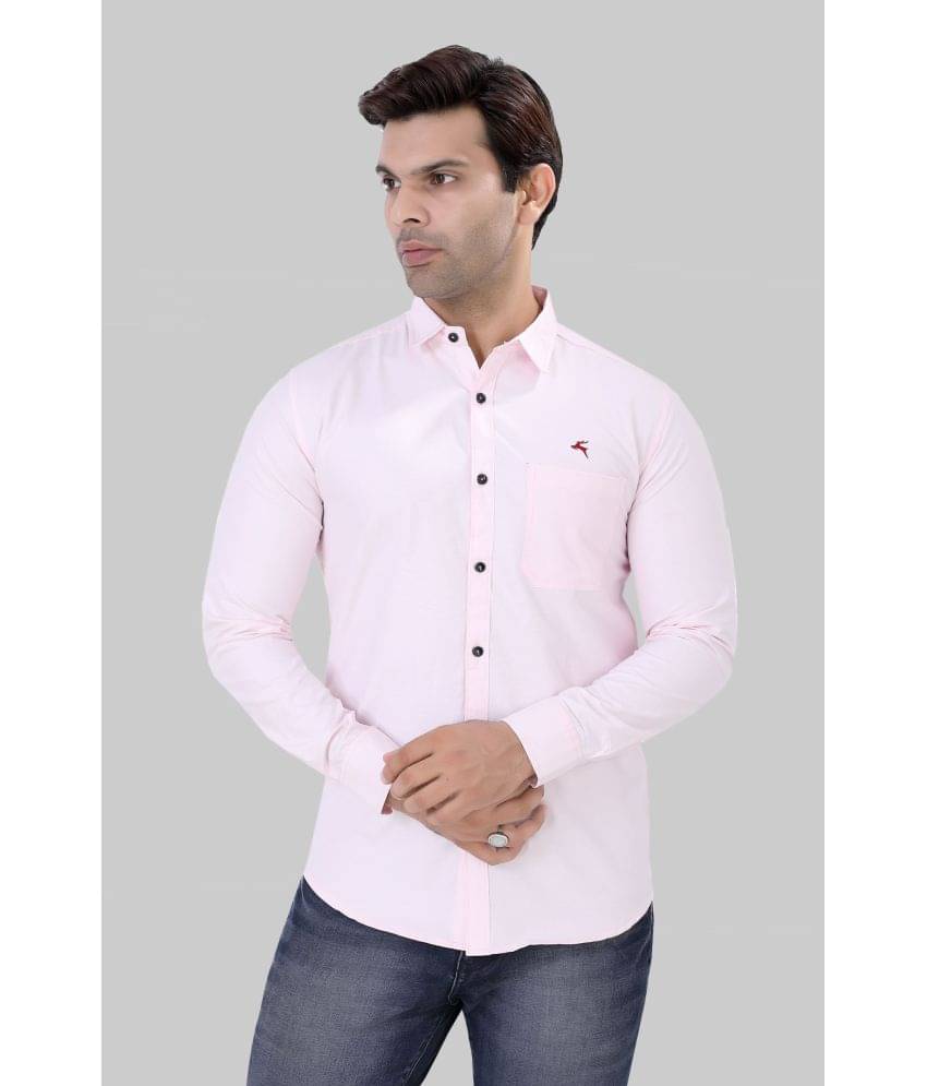 JVNINE - Be Unique Cotton Blend Regular Fit Solids Full Sleeves Men's Casual Shirt - Pink ( Pack of 1 ) JVNINE - Be Unique Cotton Blend Regular Fit Solids Full Sleeves Men's Casual Shirt - Pink ( Pack of 1 )