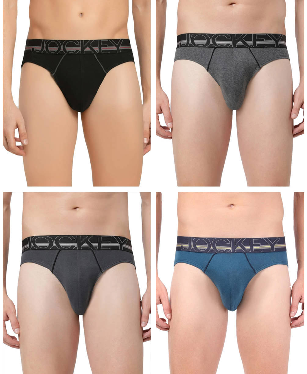 Jockey - Multicolor Cotton Men's Bikini ( Pack of 4 )     			Jockey - Multicolor Cotton Men's Bikini ( Pack of 4 )