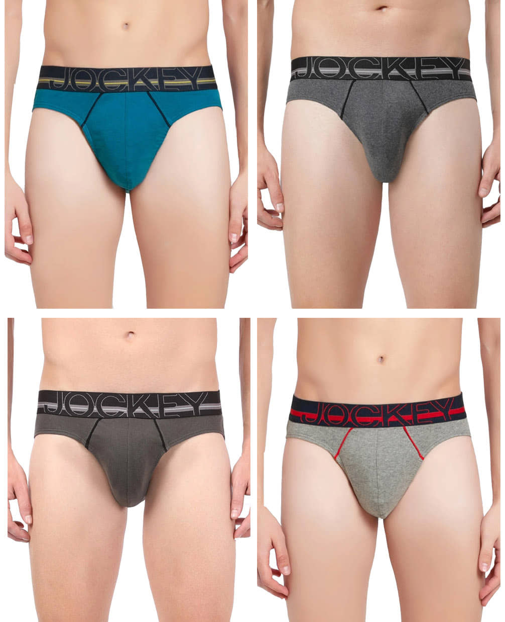 Jockey - Multicolor Cotton Men's Bikini ( Pack of 4 )