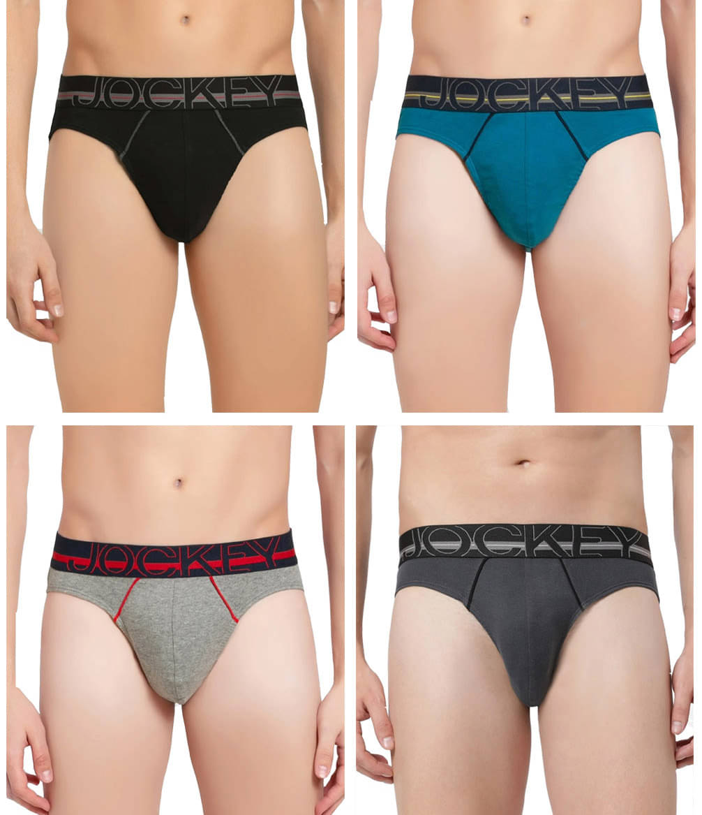 Jockey - Multicolor Cotton Men's Bikini ( Pack of 4 ) Jockey - Multicolor Cotton Men's Bikini ( Pack of 4 )