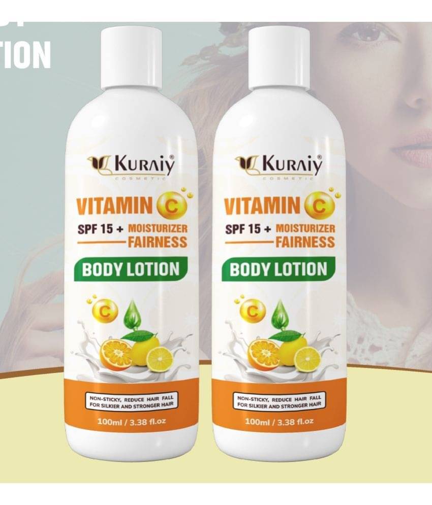     			KURAIY Beautiful Vitamin C Body Lotion Whitening Moisturizing Body Moisrurizer Lotion Pack Of 2