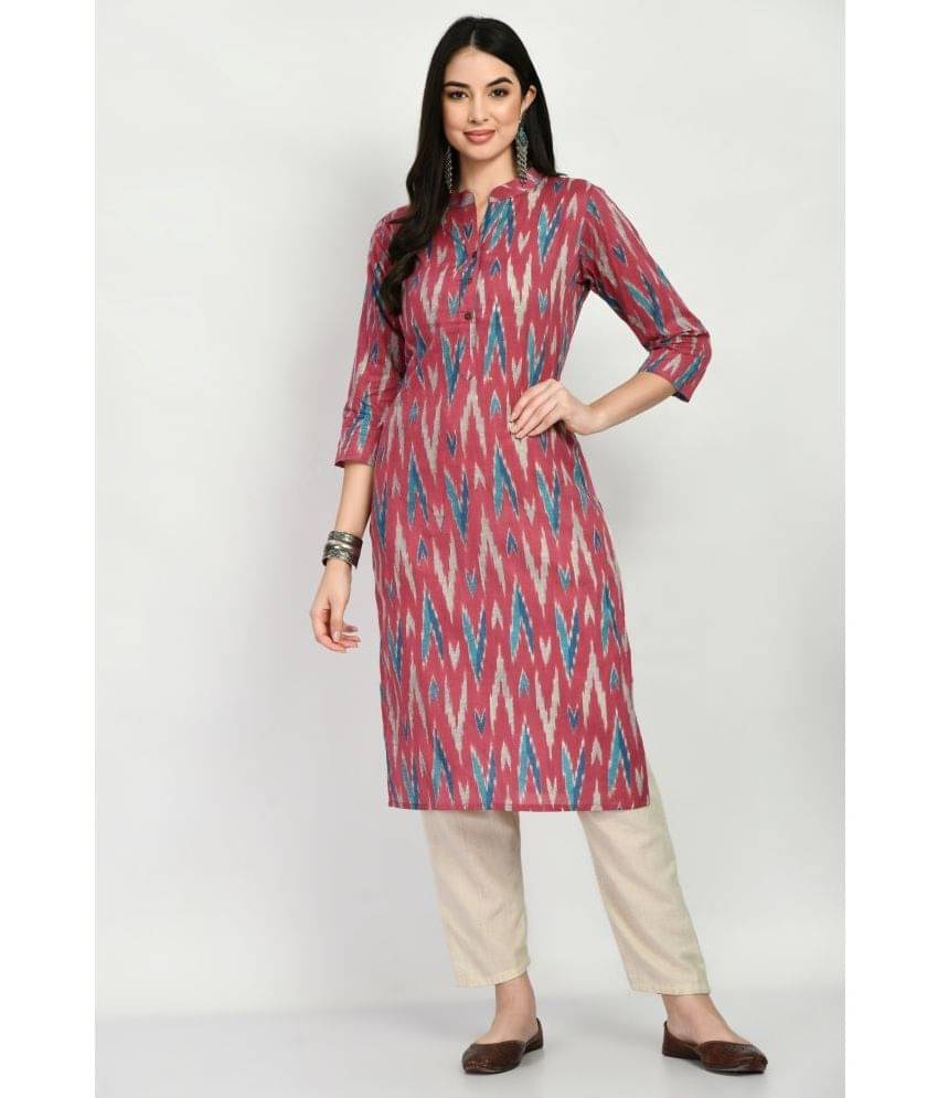 MAURYA Cotton Printed Straight Women's Kurti - Multicolor ( Pack of 1 ) MAURYA Cotton Printed Straight Women's Kurti - Multicolor ( Pack of 1 )